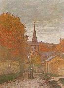 Claude Monet Street in Fecamp Norge oil painting reproduction